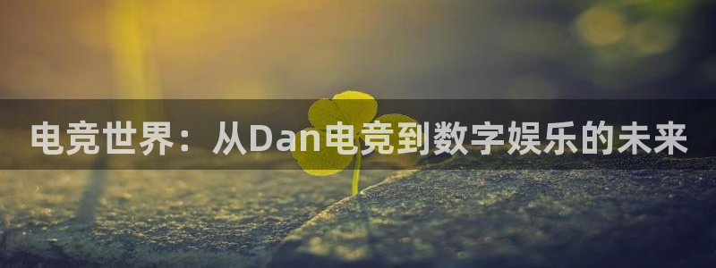 米兰电竞电子竞技平台：电竞世界：从Dan电竞到数字娱乐的未来